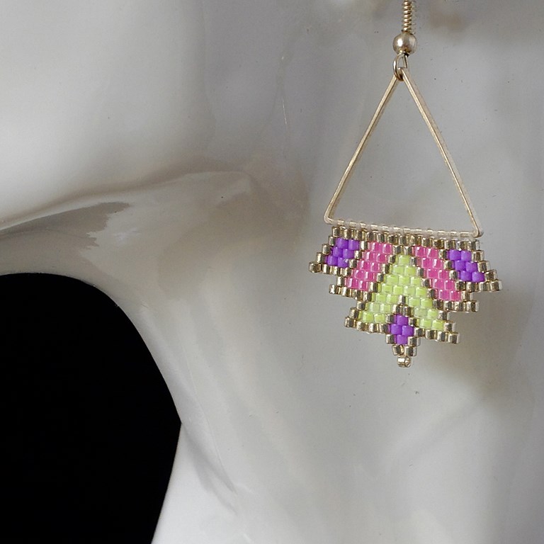 boucles d'oreilles triangle 
