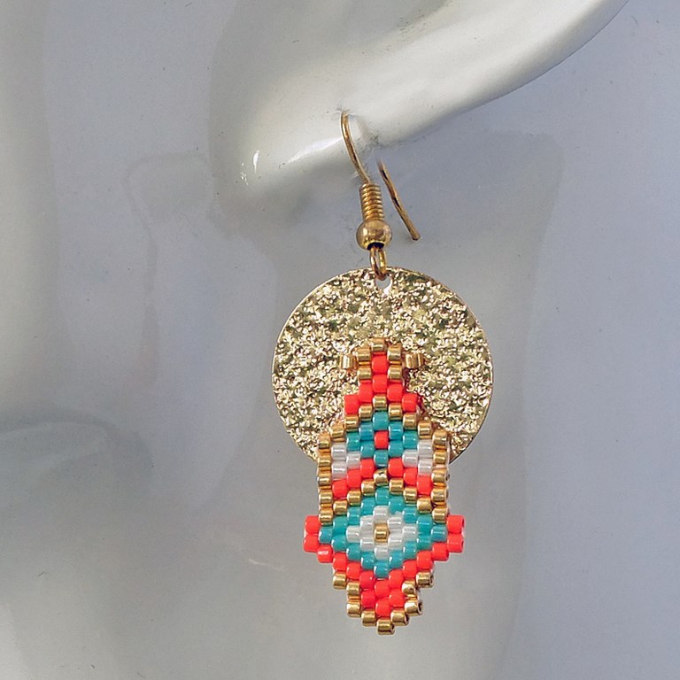 Boucles d'oreilles rosace