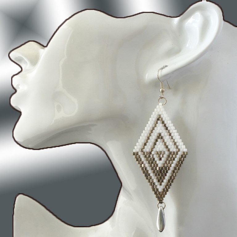 Boucles d'oreilles losange