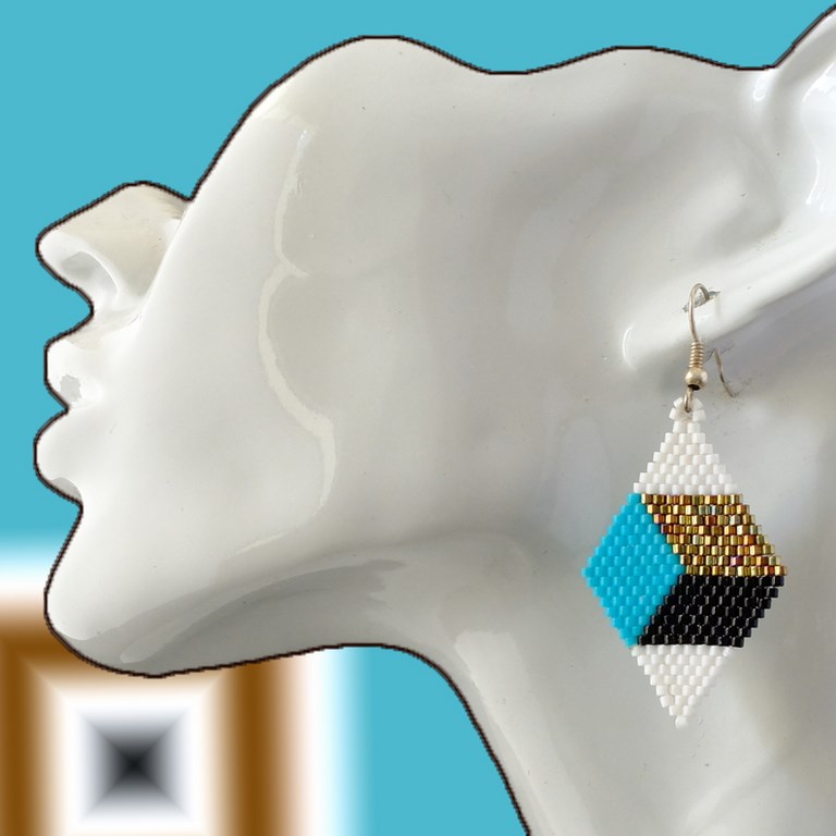 Boucles  Boucles d'oreilles losange