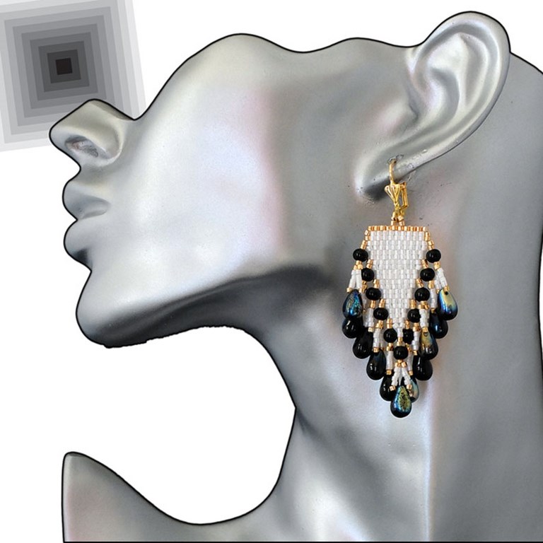 boucles d'oreilles triangle ethnique